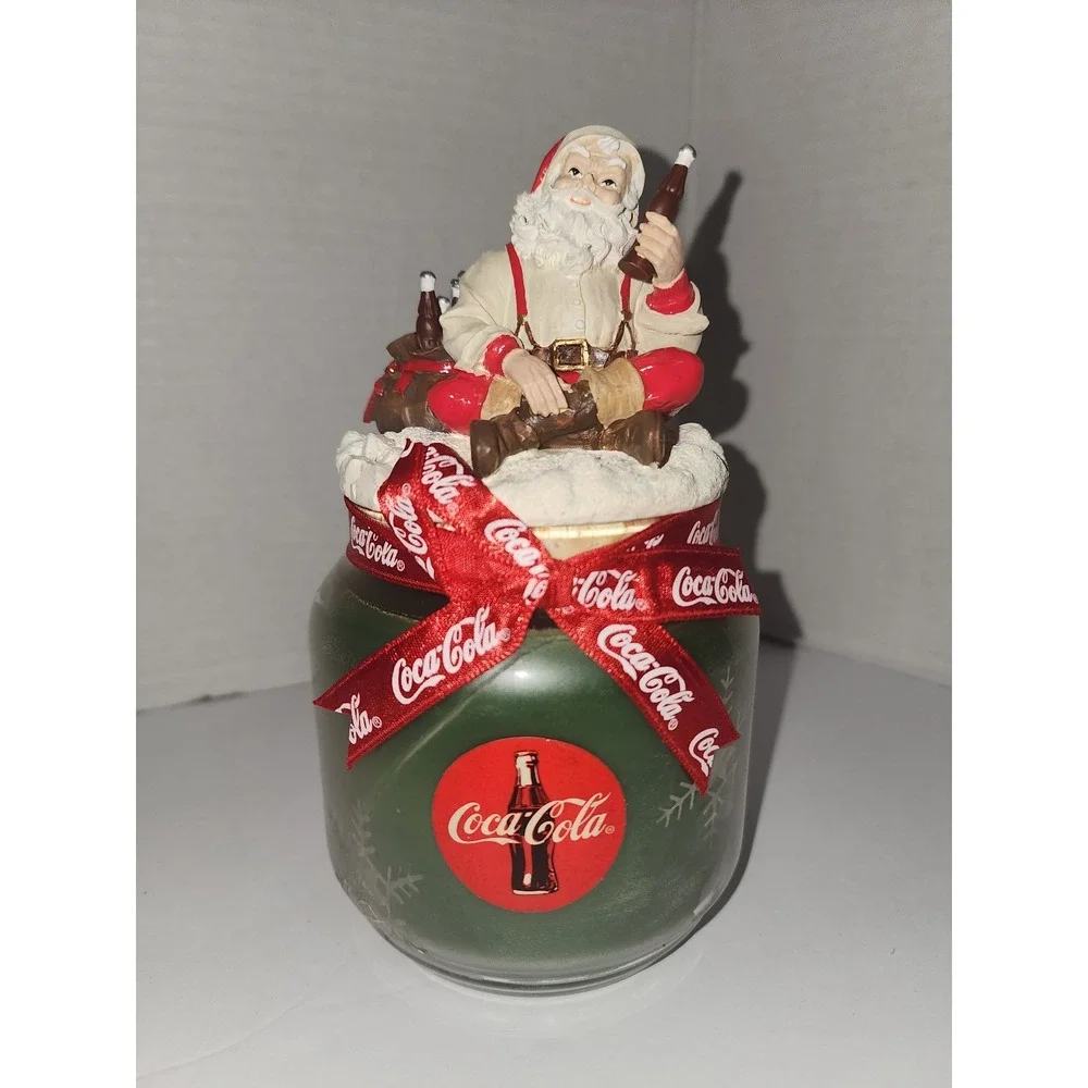 Coca Cola‎ Santa Holiday Christmas Jar Candle New